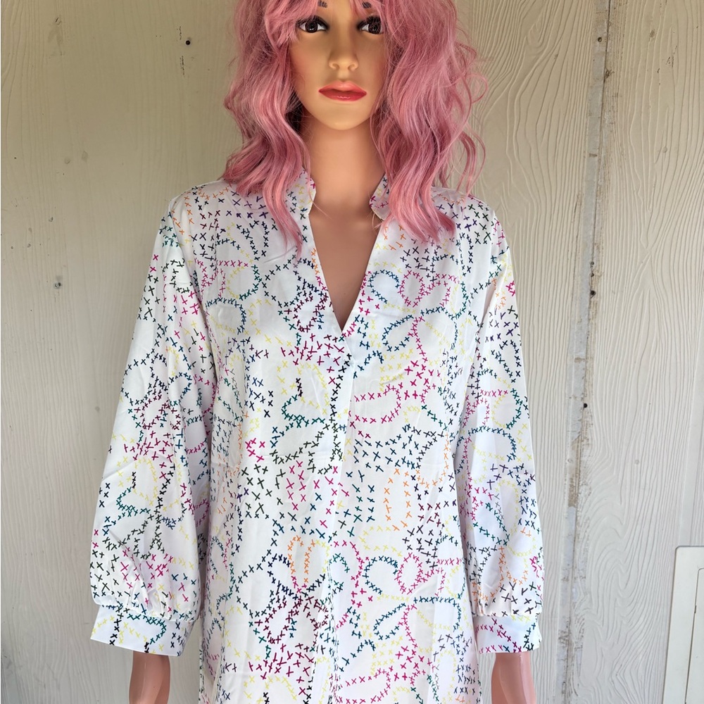 Colorful Patterned Blouse